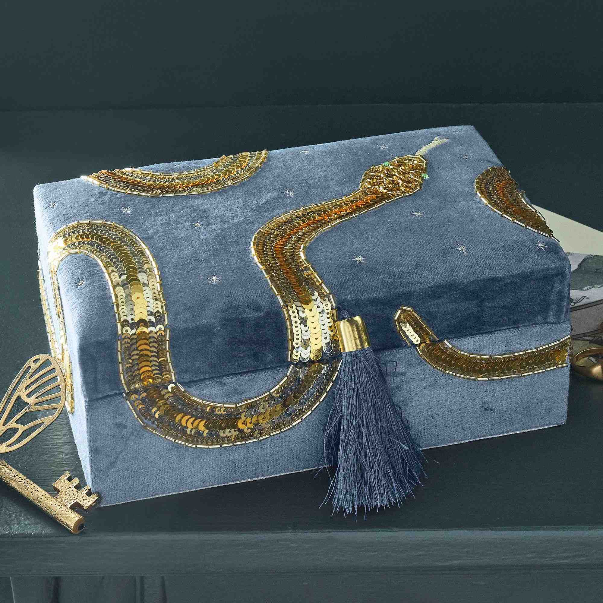 Harry Potter Beaded Velvet Jewelry Boxes