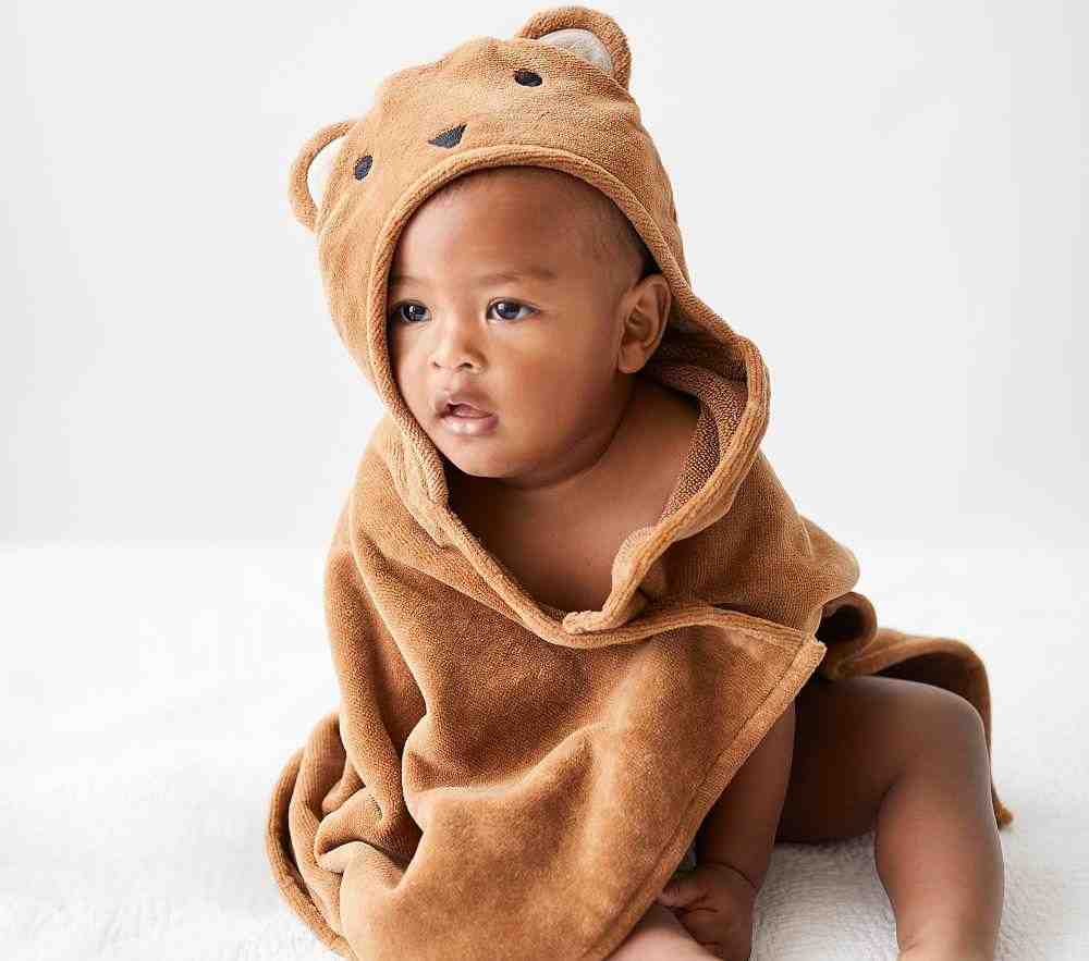 west elm x pbk Bear Hooded Towel