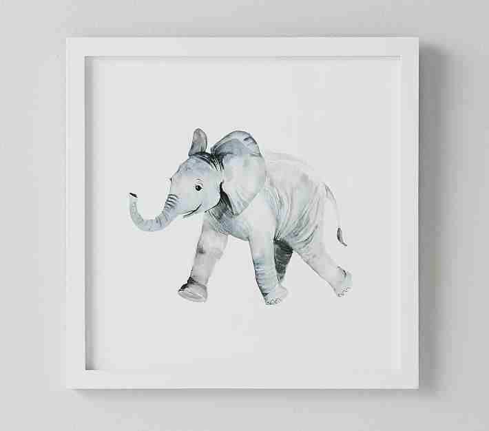 Elephant Nursery Animal Art