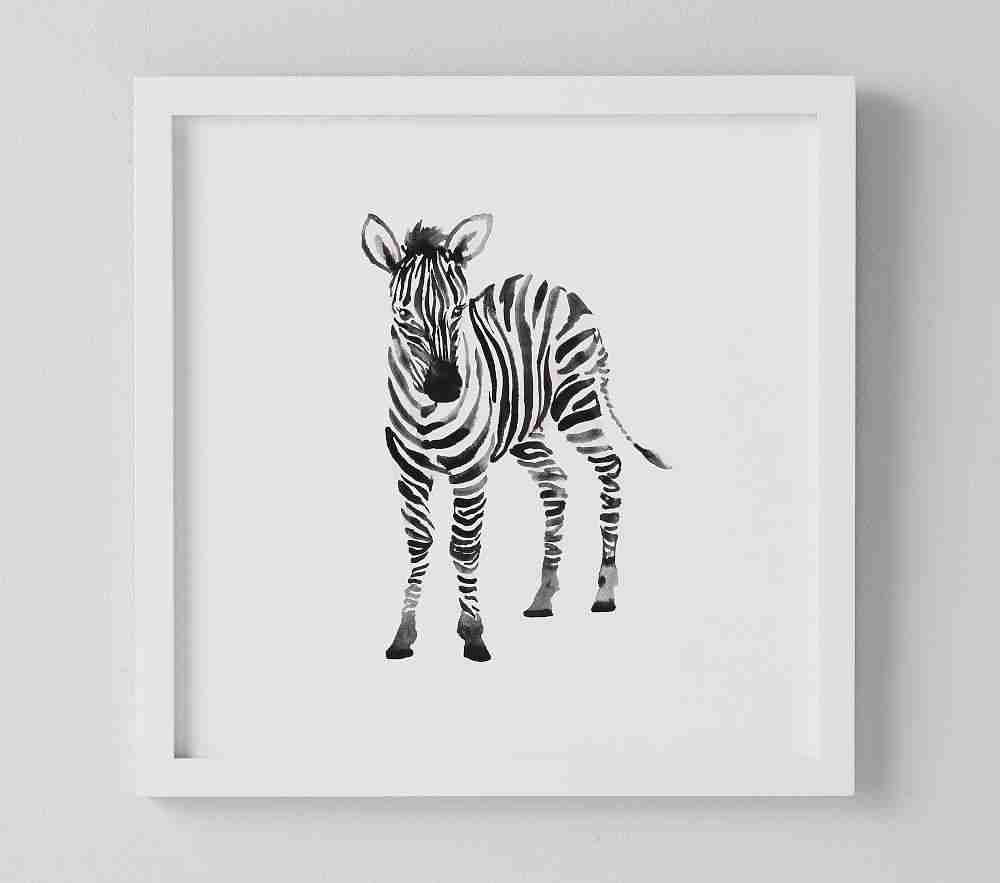 Zebra Nursery Animal Art