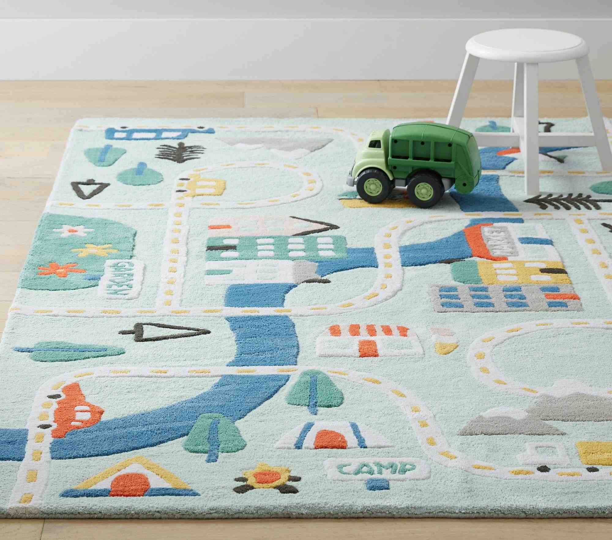 World Map Round Rug