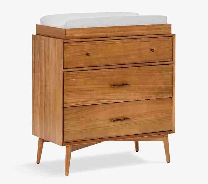 west elm x pbk Mid-Century 3-Drawer Changing Table