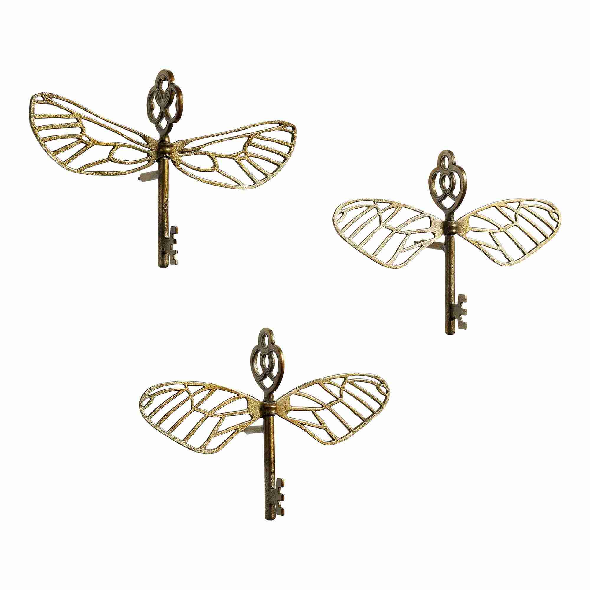 Harry Potter Flying Key Jewelry Hooks, Set of 3