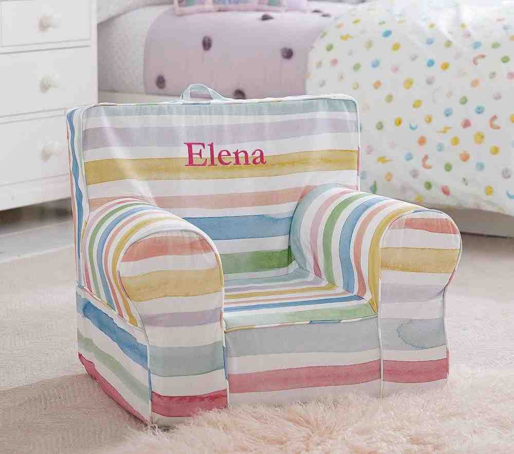 Pottery Barn Kids | Rainbow Stripe Twill Anywhere Chair® Slipcover Only