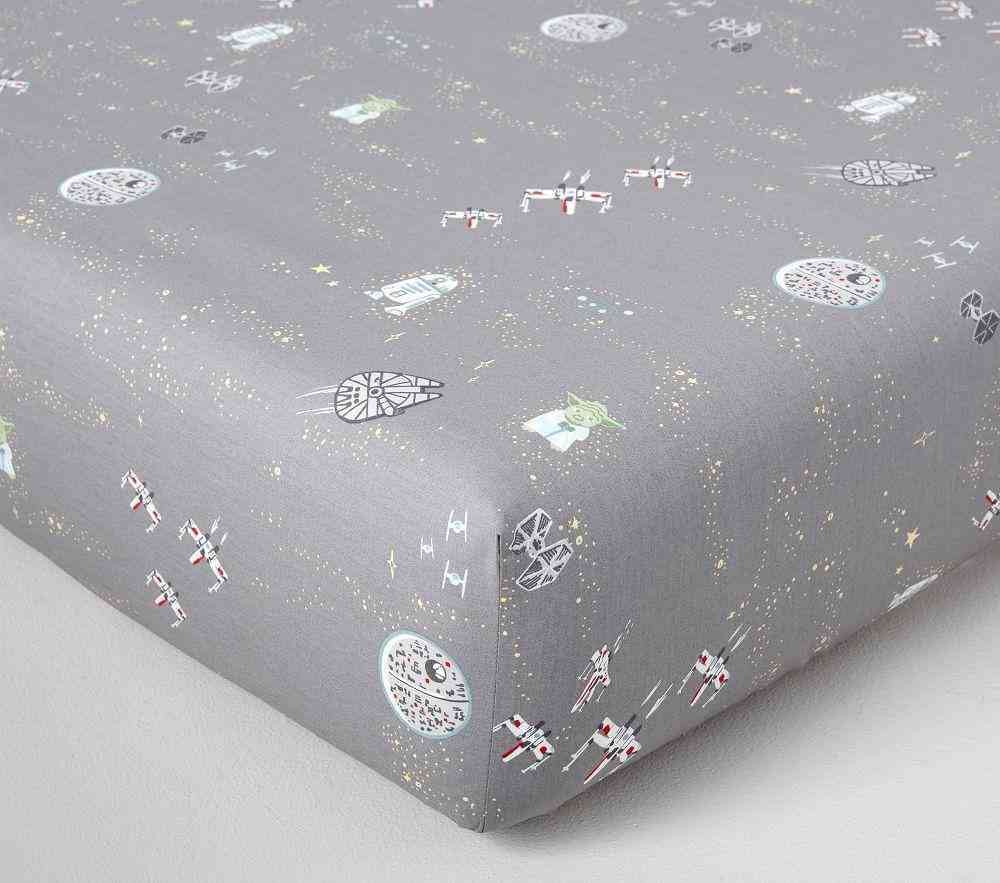 Star Wars Organic Allover Sky Crib Fitted Sheet Multi