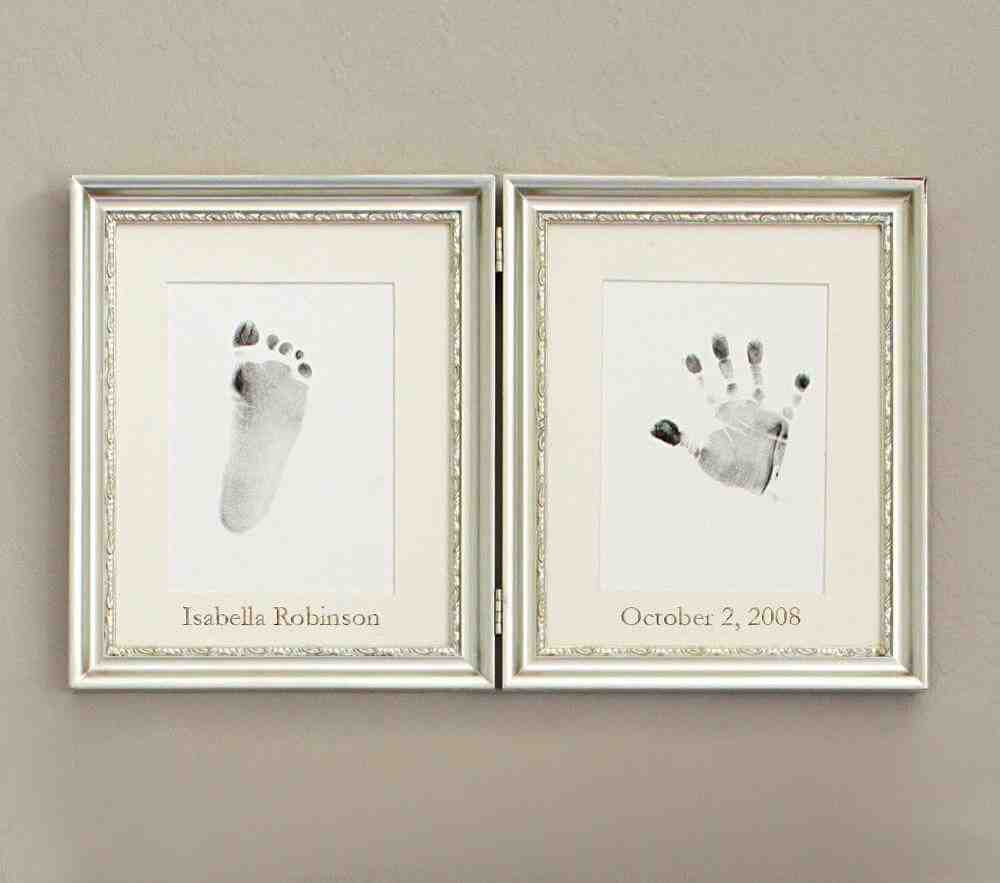 Silver Leaf Handprint &Footprint Frame