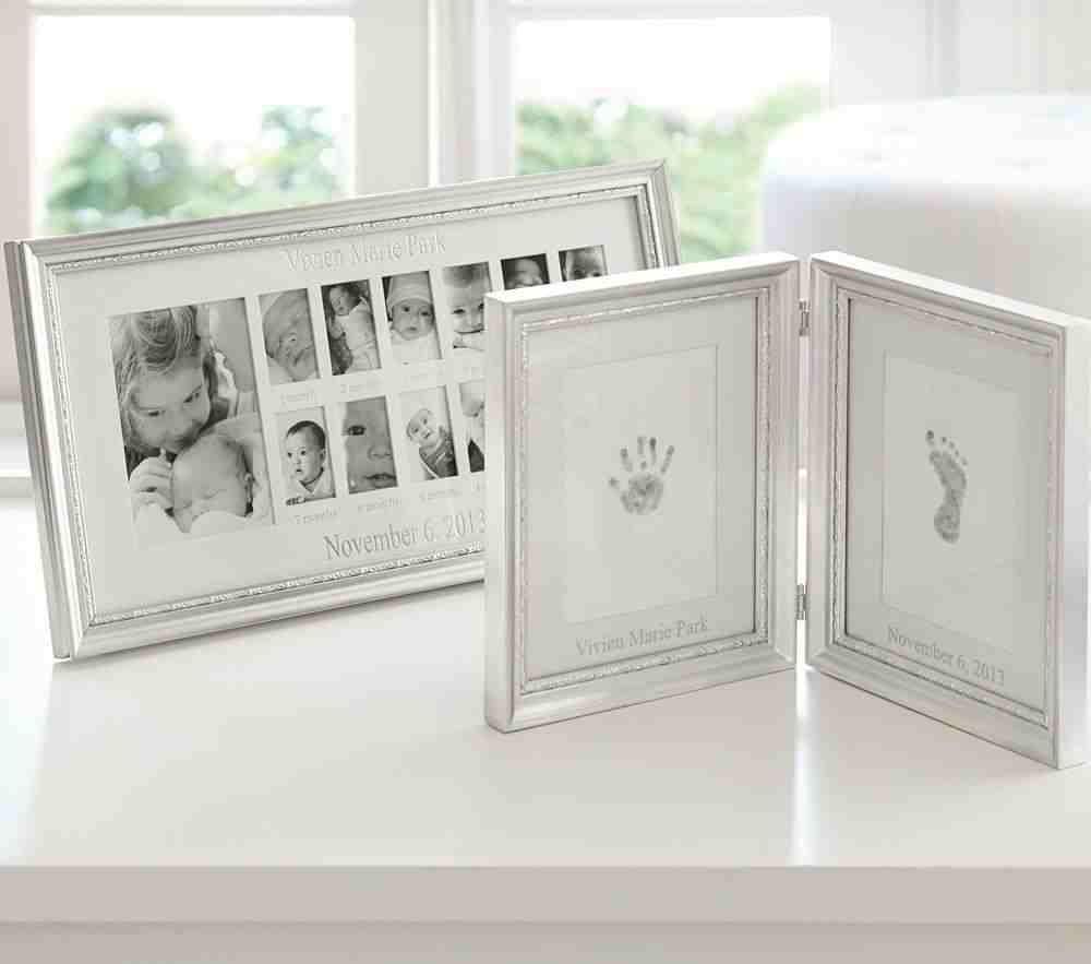 Silver Leaf Handprint &Footprint Frame