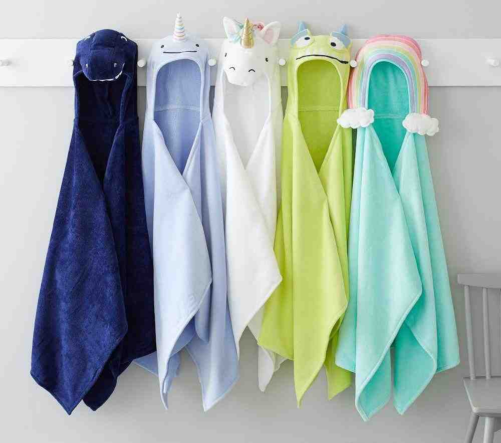 T-Rex, Kid Hooded Towel, Navy