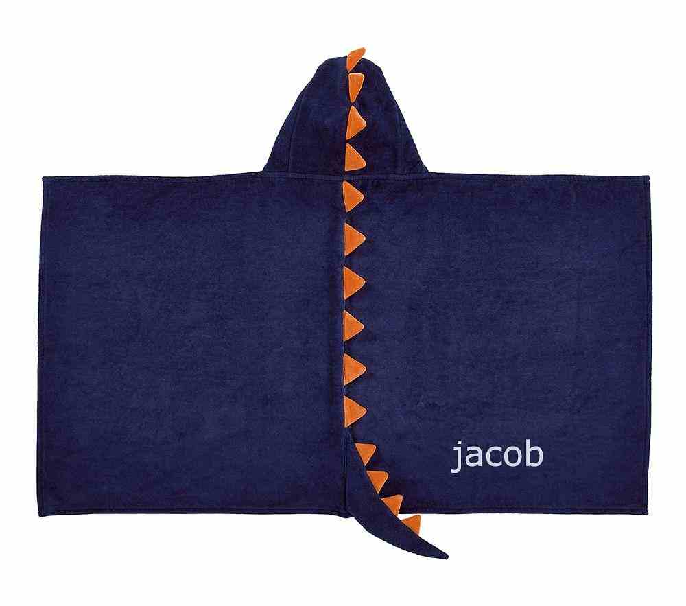 T-Rex, Kid Hooded Towel, Navy