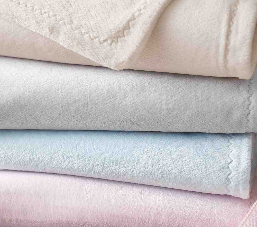 Recycled Chamois Baby Blanket, Stroller Blanket, Light Pink