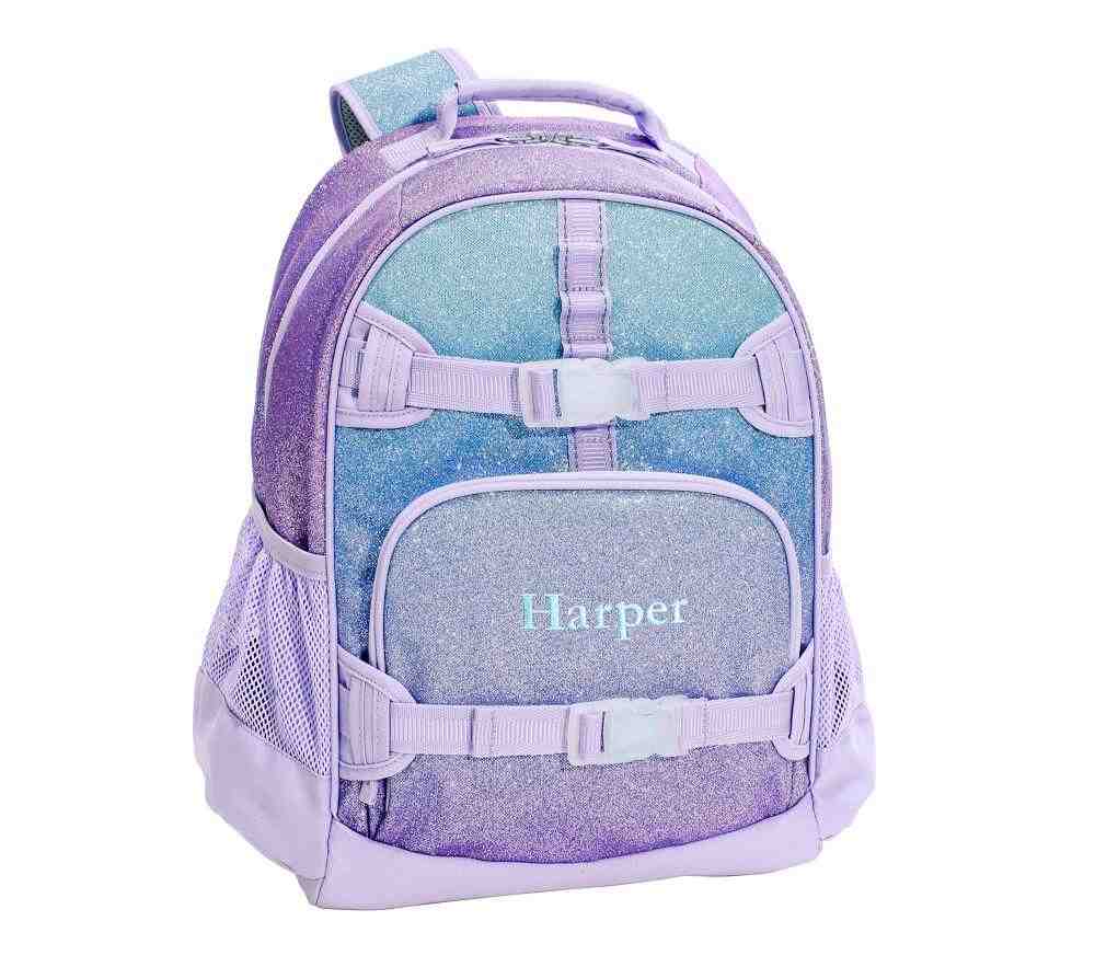 Mackenzie Lavender/Aqua Ombre Sparkle Glitter Backpacks