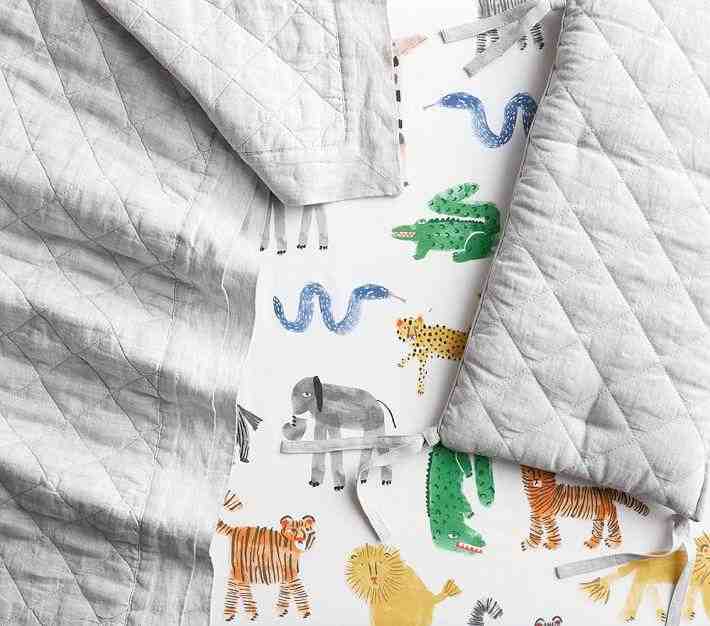 Silly Safari Organic Crib Fitted Sheet