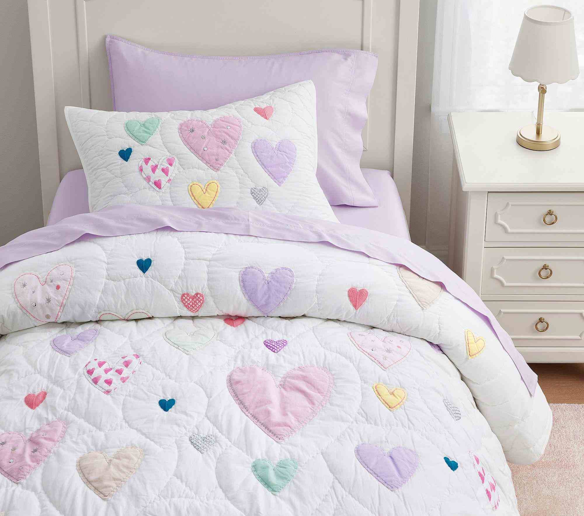 Confetti Hearts Quilt & Shams