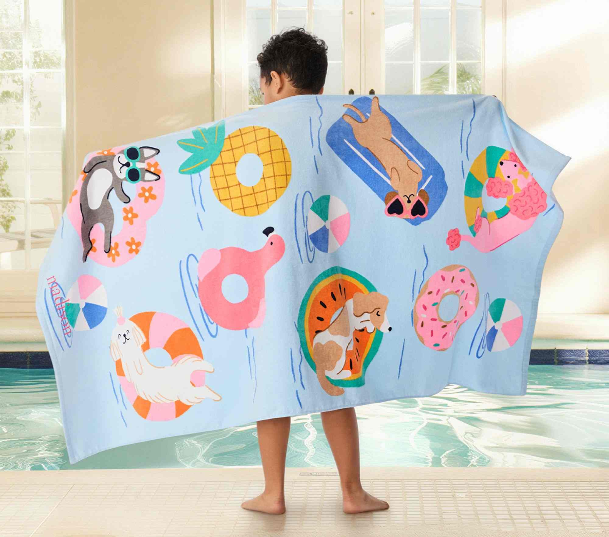 Pottery Barn Kids | Pool Dogs Kid Beach Towel UPF 50+