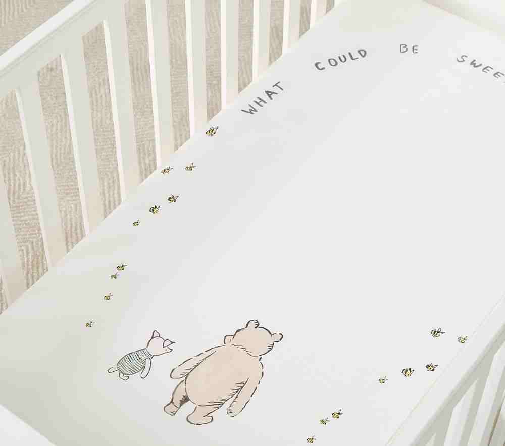 Organic Winnie the Pooh Picture Perfect Crib Fitted Sheet