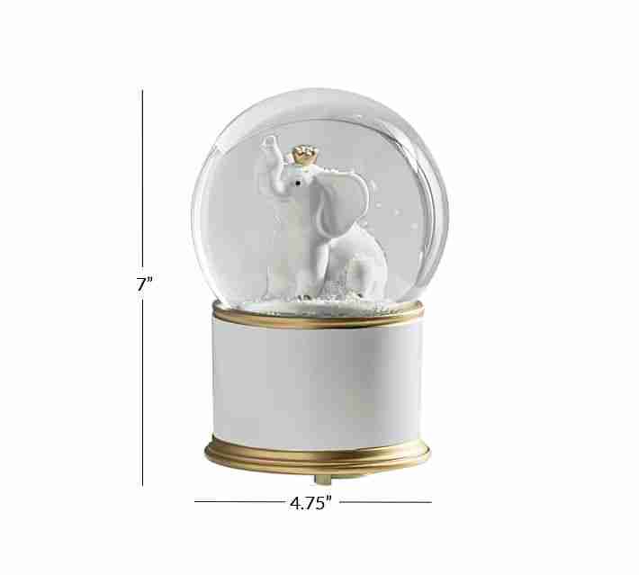 Gold Elephant Light Up Snowglobe