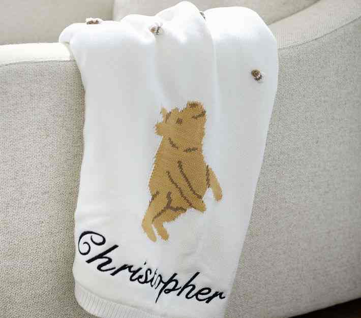 Winnie the Pooh Knit Heirloom Baby Blanket