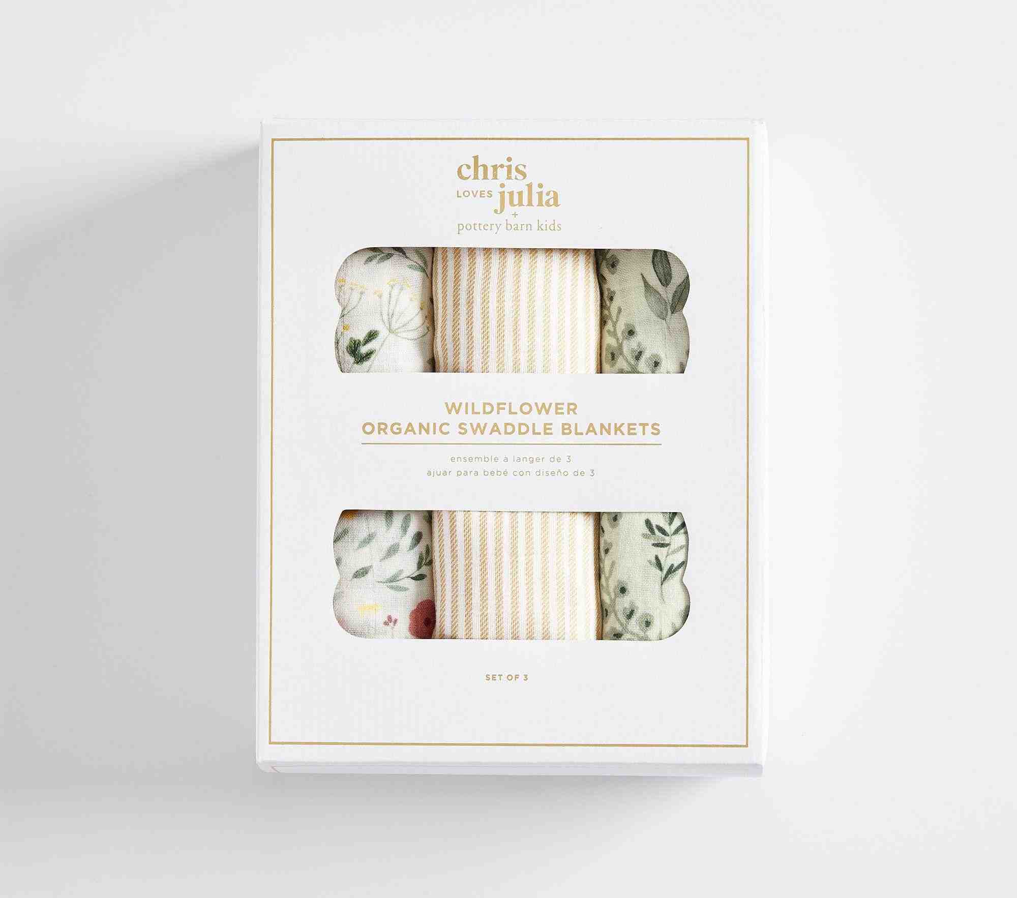 Organic Chris Loves Julia Wildflower Swaddle SetSwaddle SetMulti