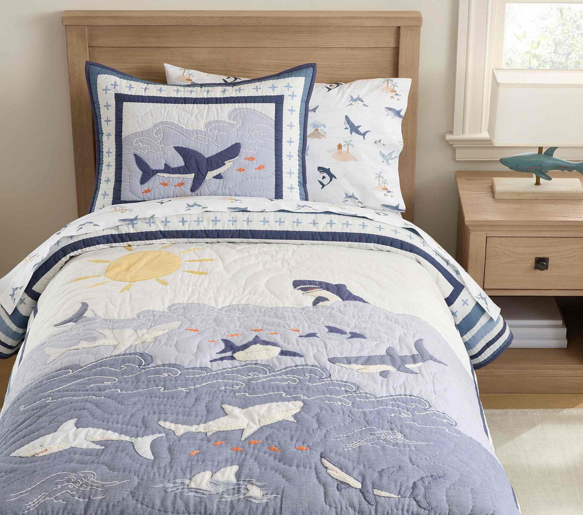 Pottery Barn Kids | Shark Seas Quilt & Shams