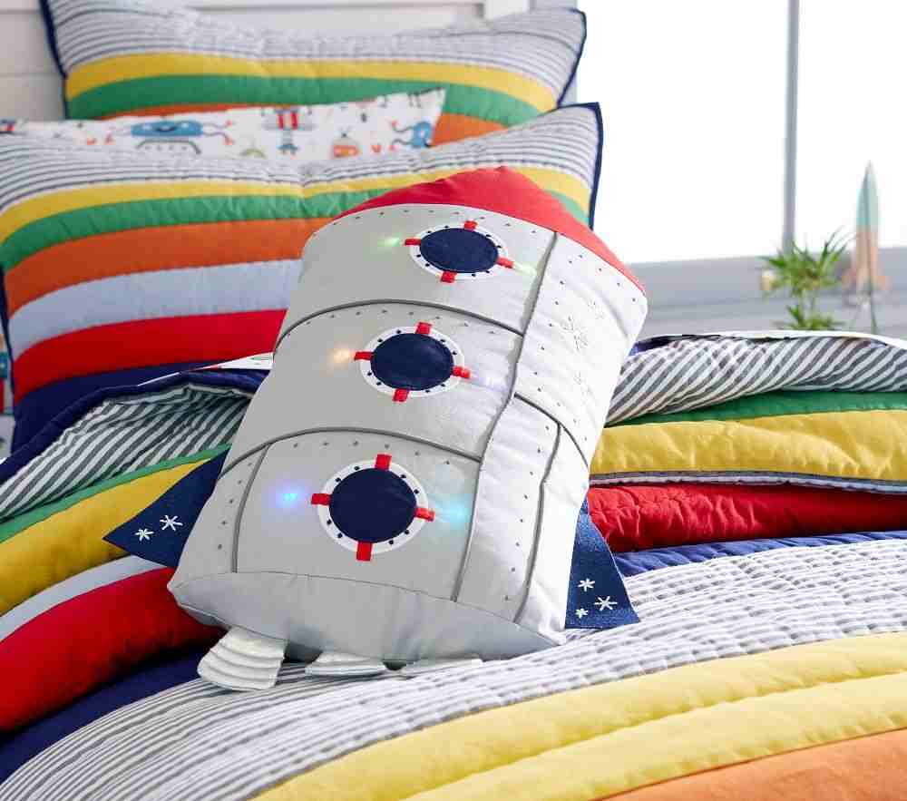 Light Up Rocket Pillow