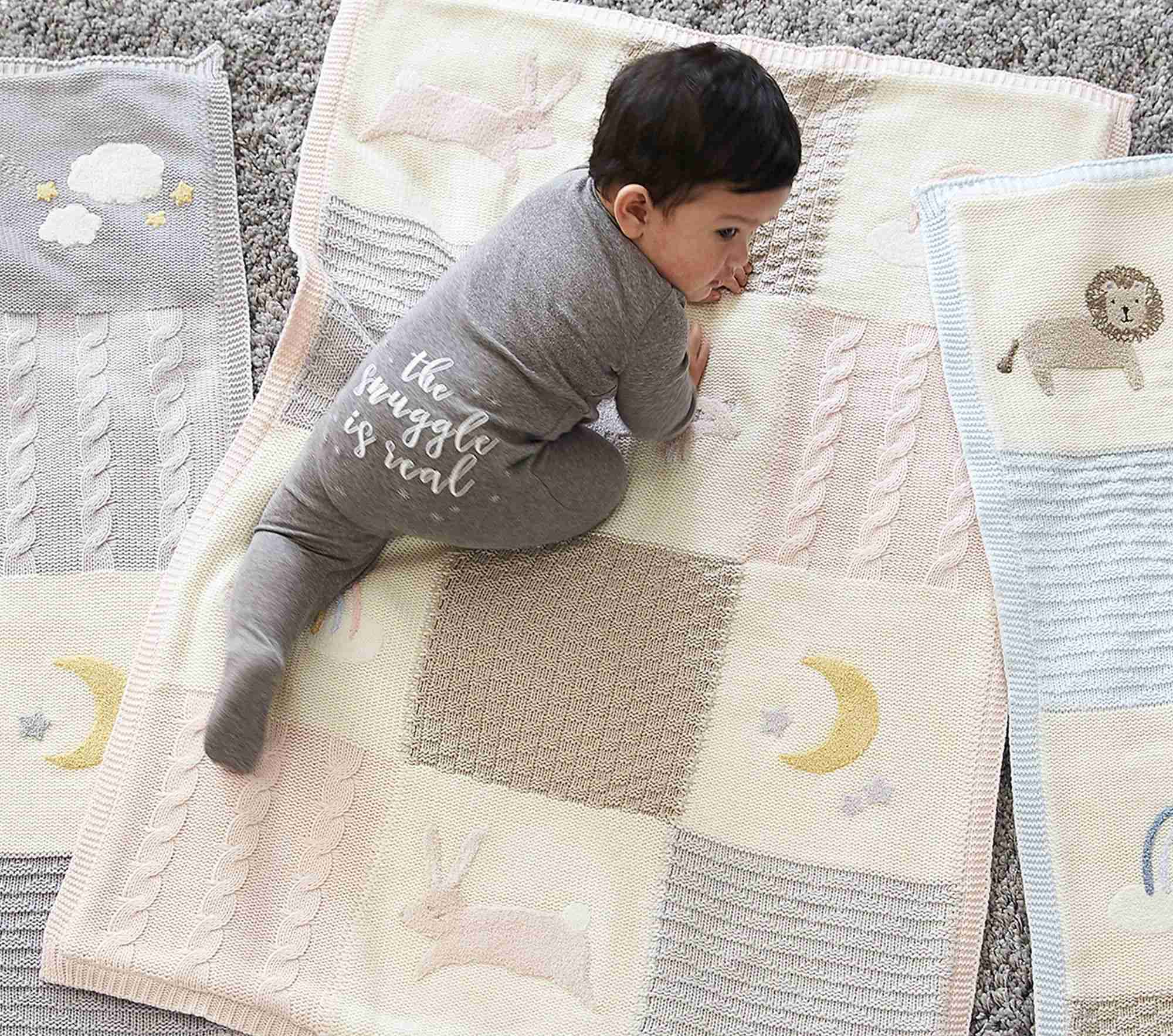 Bunny Recycled Heirloom Baby Blanket