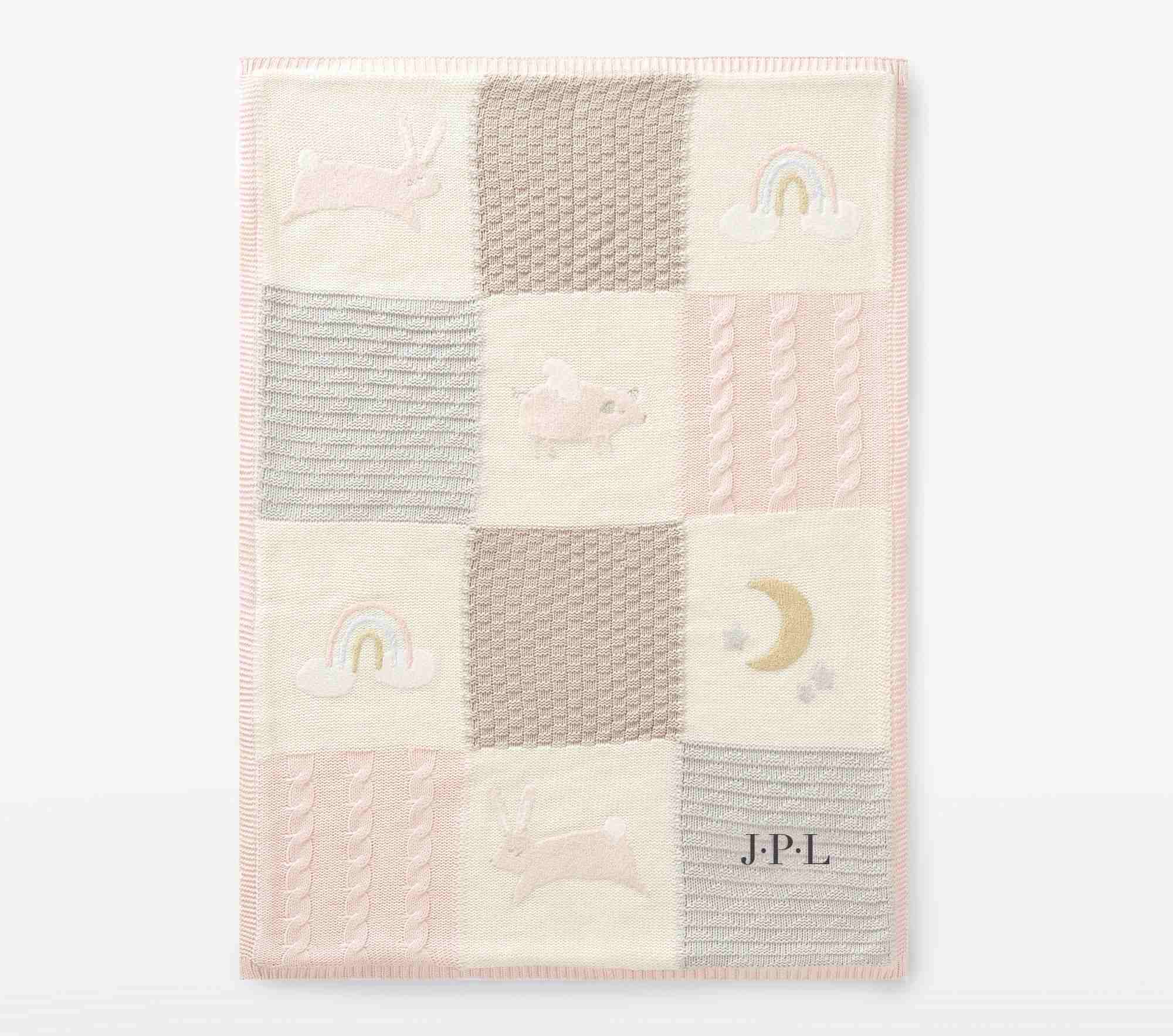 Bunny Recycled Heirloom Baby Blanket