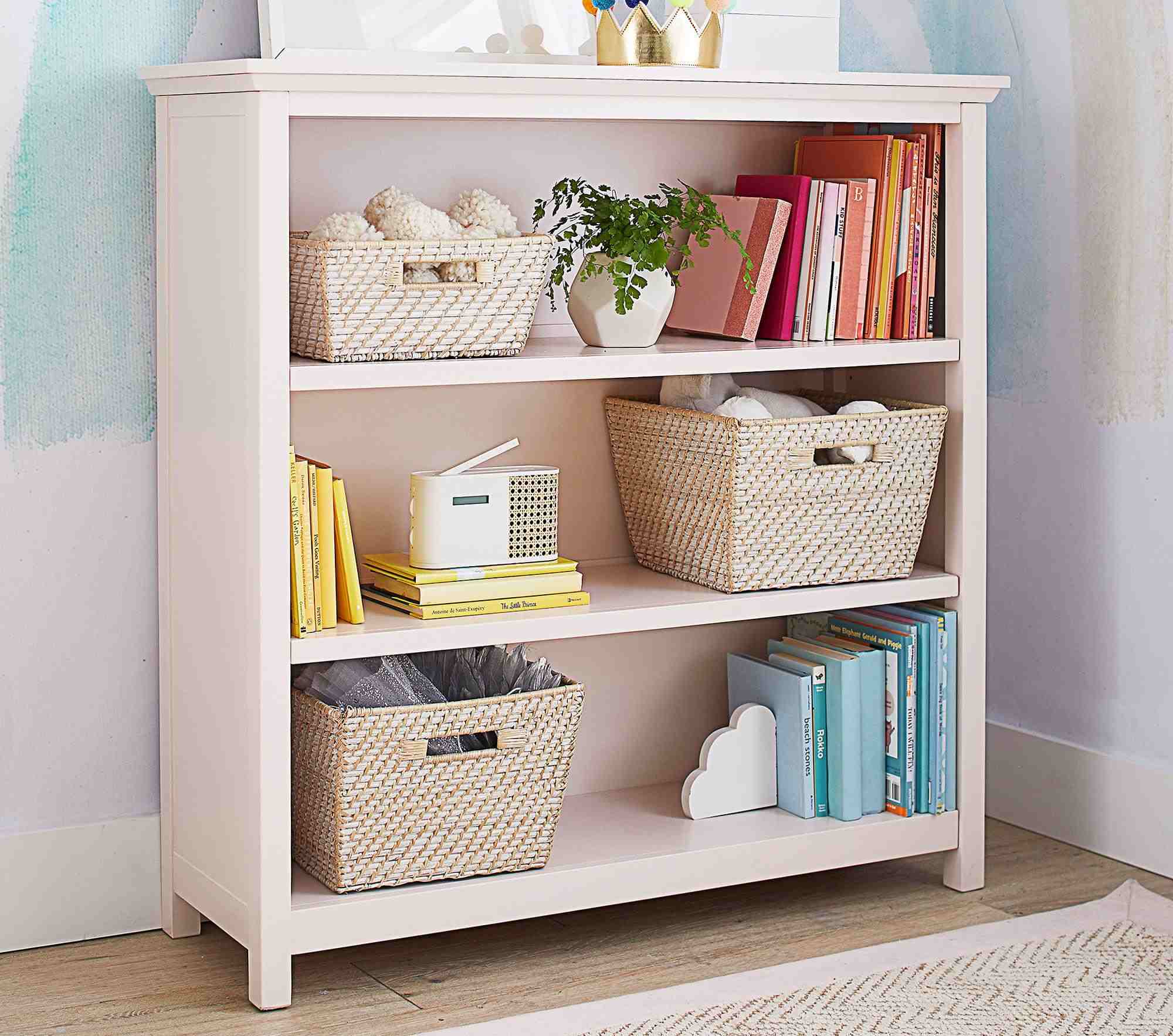 Quinn Basket MediumWhite Washed