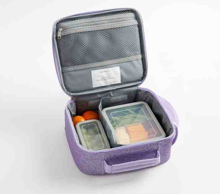 Mackenzie Lavender/Aqua Ombre Sparkle Glitter Lunch Boxes