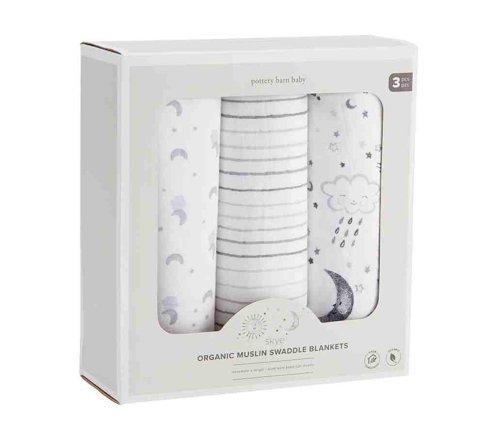 Organic Skye Swaddle Set Of 3 Multi