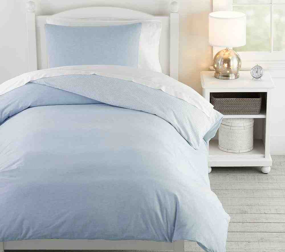 Pottery Barn Kids | Organic Chambray Reversible Duvet Cover & Standard Sham