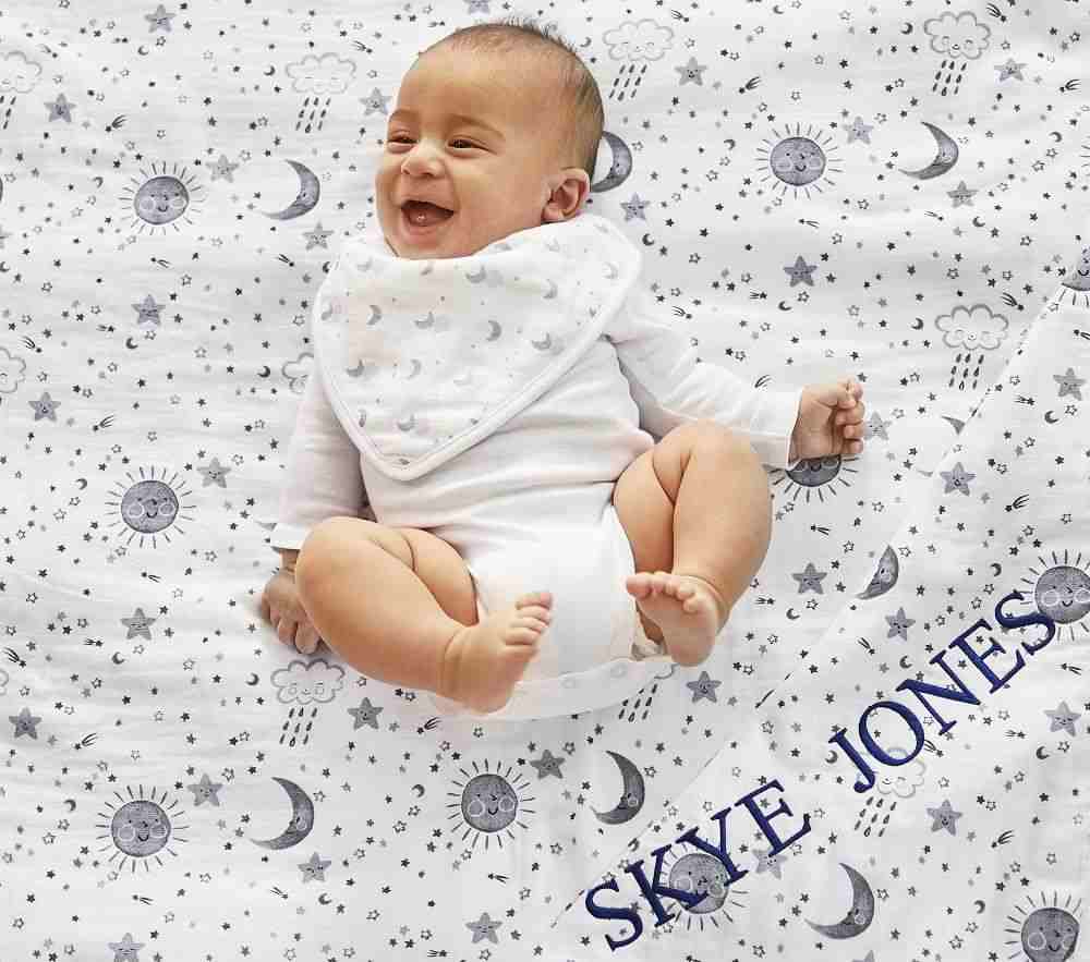 Skye Organic Muslin Drool Bib Set Of 3-Grey