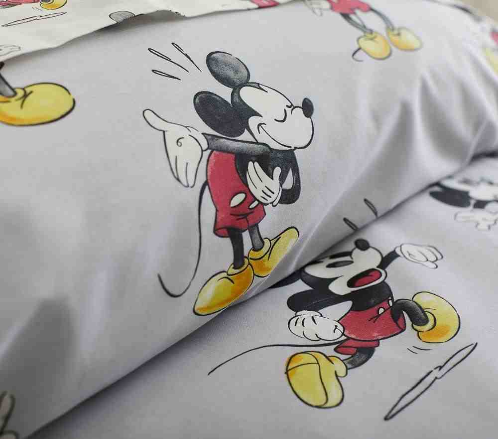 Organic Disney Mickey Mouse Duvet Cover & Standard Sham