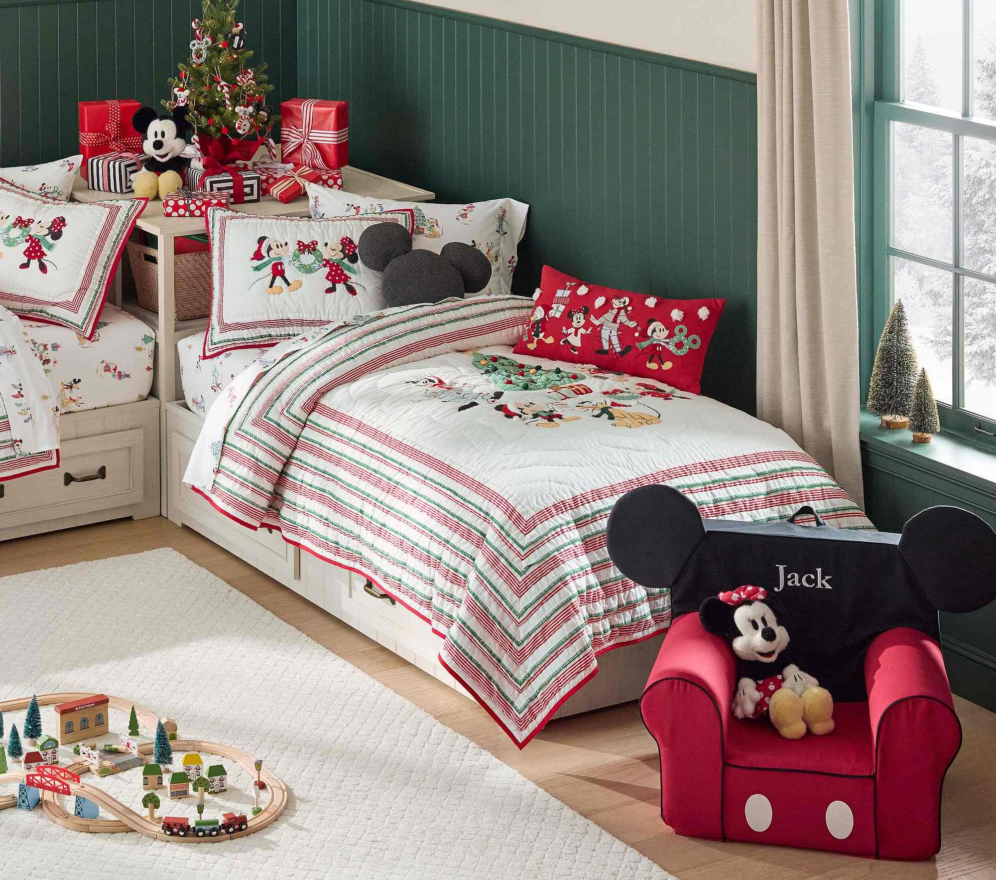 Disney Mickey Mouse and Friends Holiday Lumbar Pillow