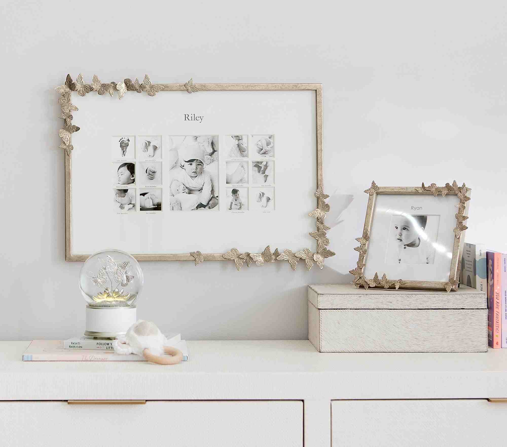 Monique Lhuillier Silver Butterfly First Year Frame