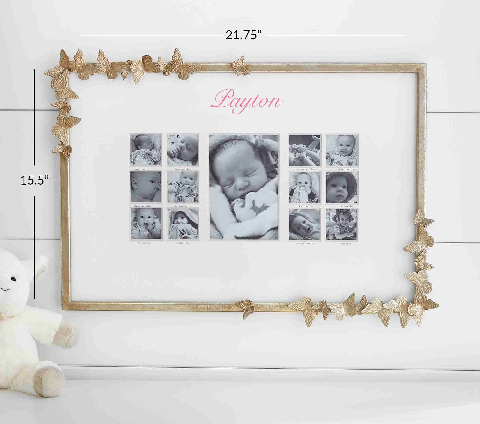 Monique Lhuillier Silver Butterfly First Year Frame
