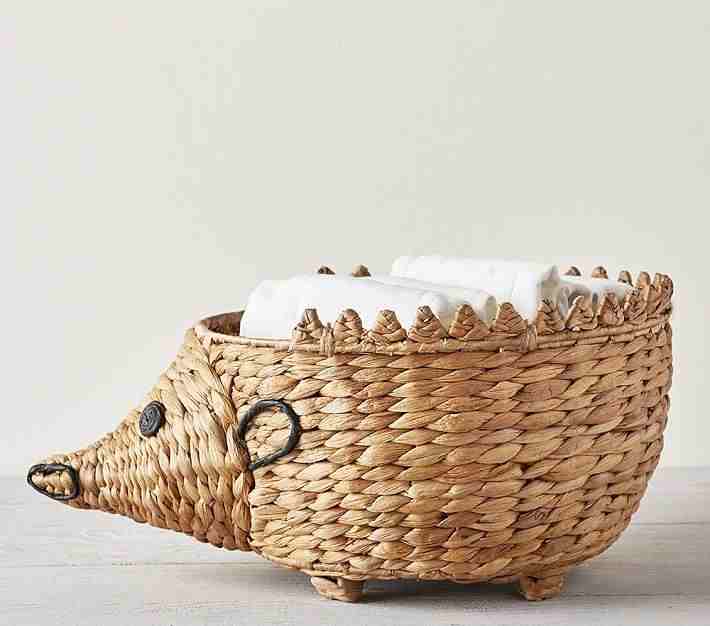 Shaped Critter Storage, Hedgehog Diaper Caddy