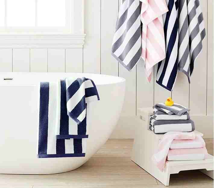 Rugby Stripe Bath Towel Collection