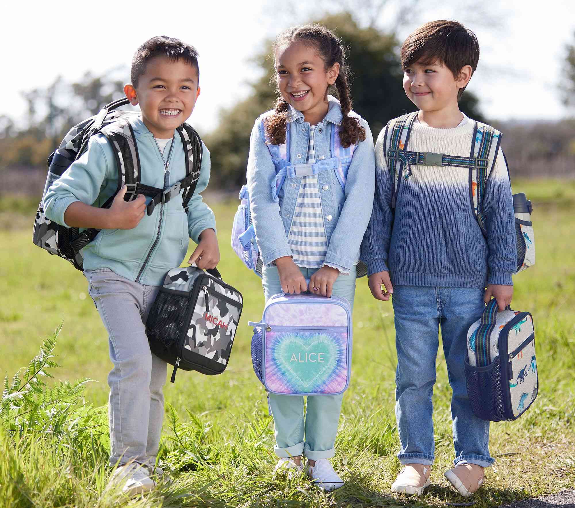 Mackenzie Lavender Heart Tie-Dye Lunch Boxes