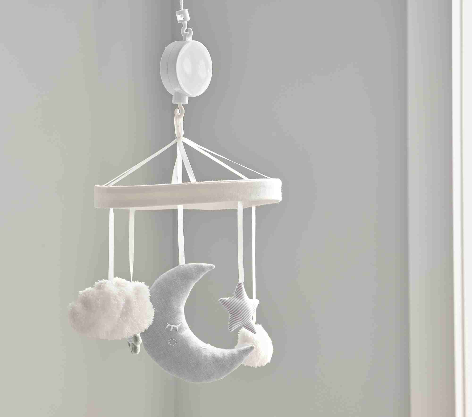 Skye Moon and Stars Felt Mobile Natural