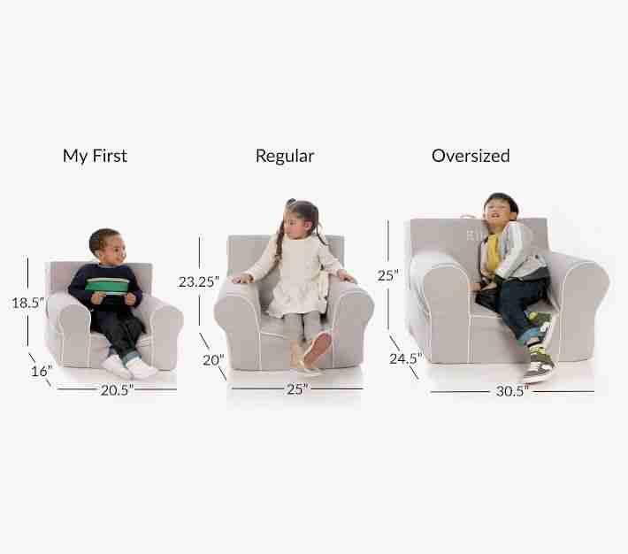 Light Aqua White Piping Anywhere Chair