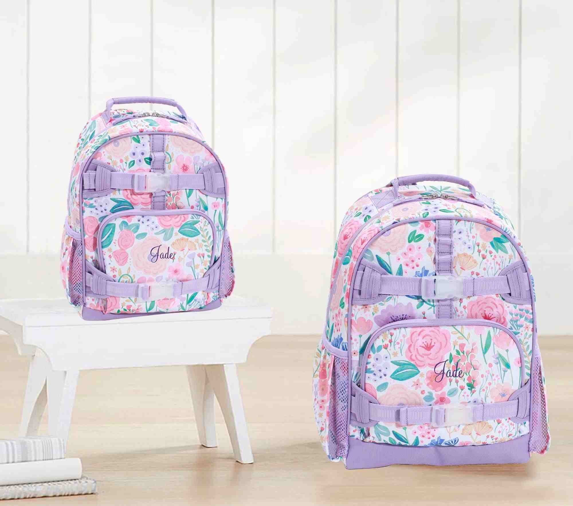 Mackenzie Lavender Floral Blooms Backpacks