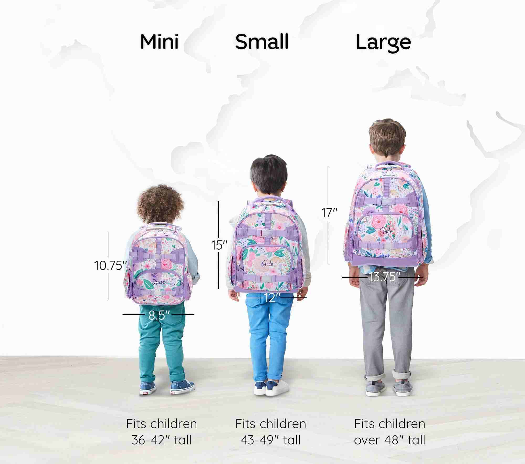 Mackenzie Lavender Floral Blooms Backpacks