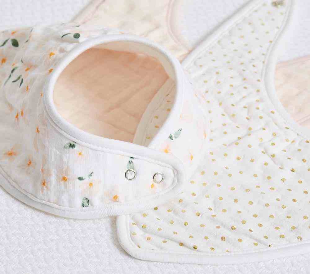 Meredith Muslin Drool Bib Set Of 3-Blush Multi