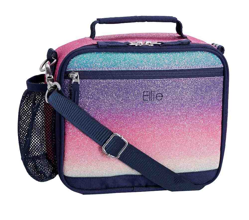 Mackenzie Rainbow Ombre Sparkle Glitter Lunch Boxes