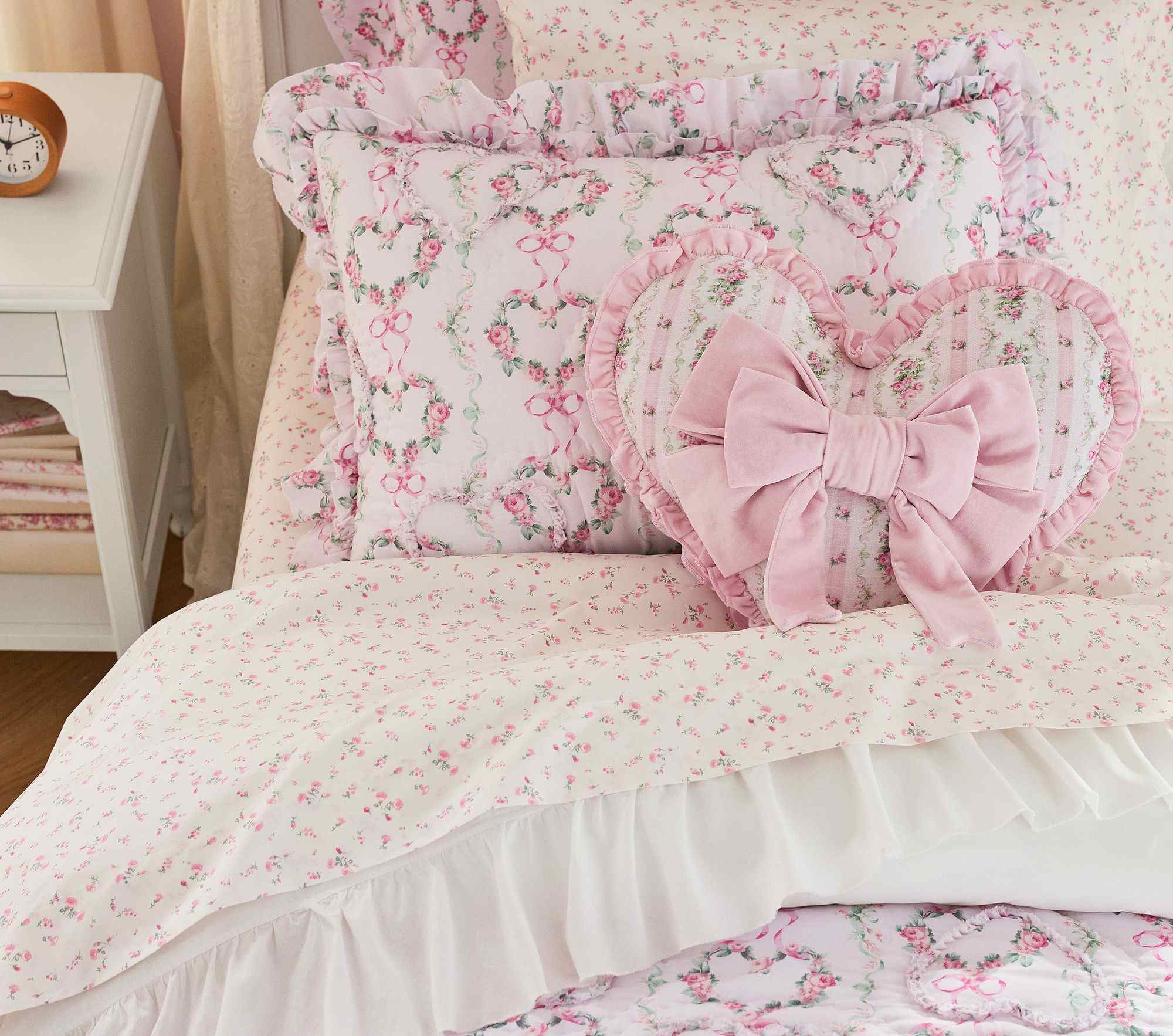 LoveShackFancy Heart Chocolate Box Pillow