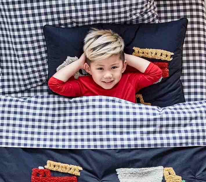 Check Organic Sheet Set & Pillowcases