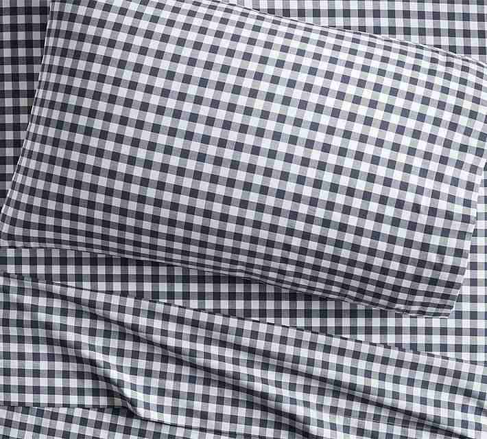 Check Organic Sheet Set & Pillowcases