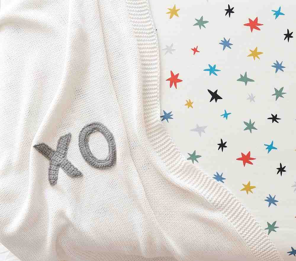 Scandi Starburst Organic Crib Fitted Sheet