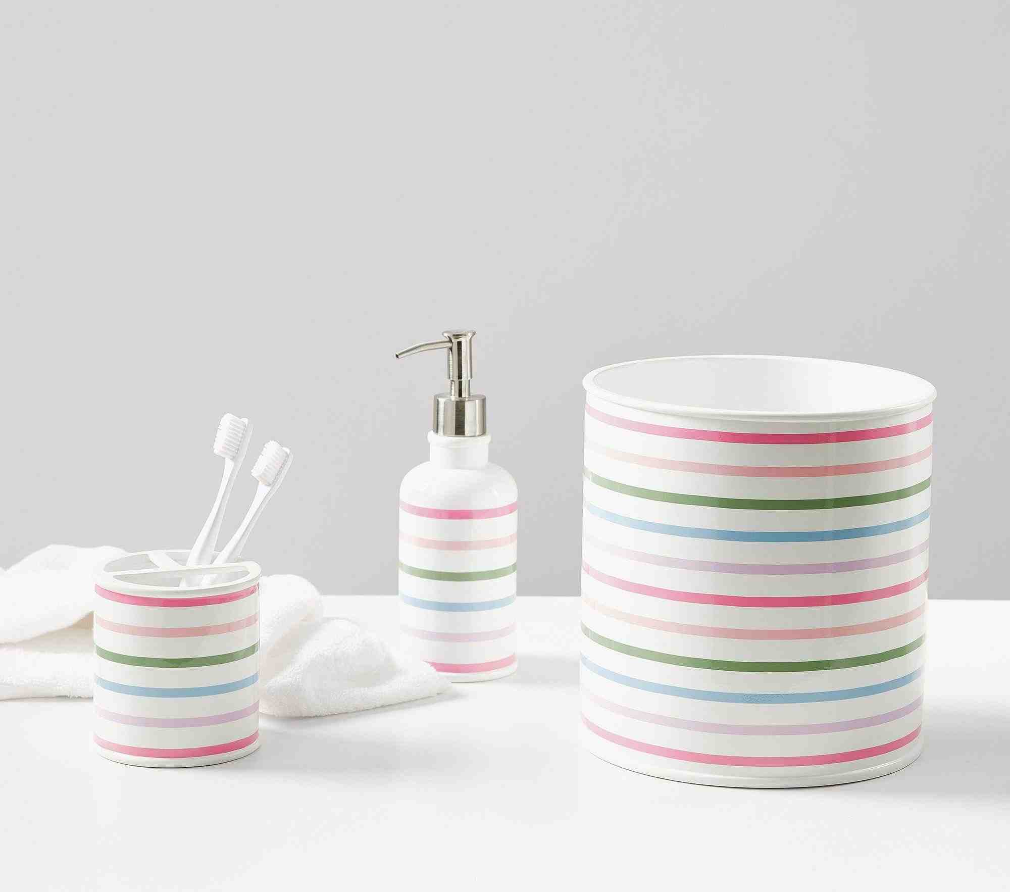 Multi Stripe Bath Accessories