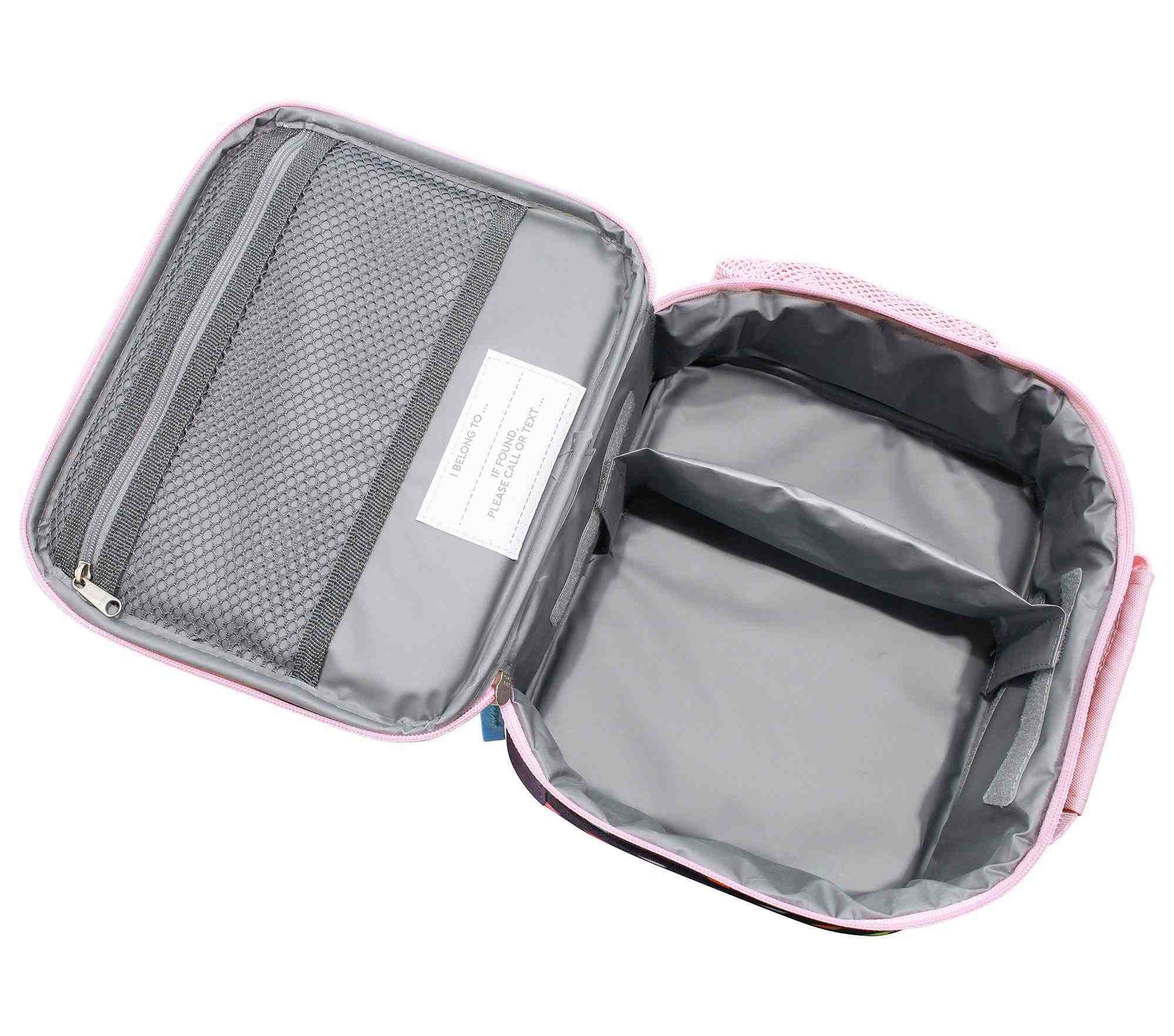 Mackenzie Navy Pink Multi Hearts Lunch Boxes
